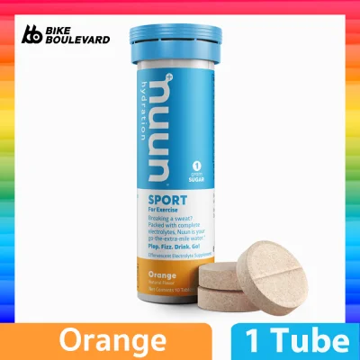 Nuun Sport Complete Electrolyte, Orange Flavour, Clean Hydration for athletes, 1 tube for 10 tablets preventing from cramps and muscle contraction, imported from America