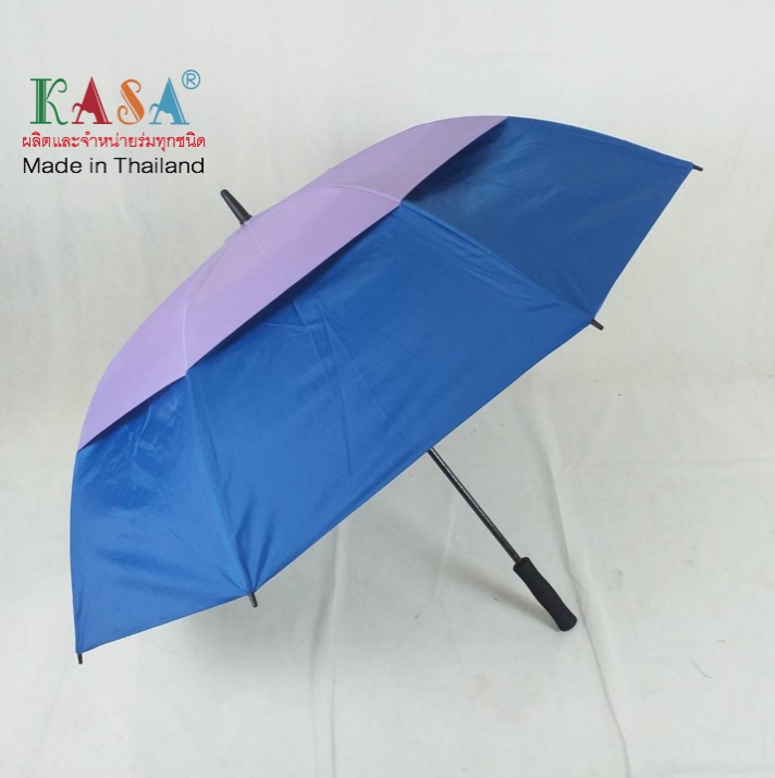 ร่มกอล์ฟ 2 ชั้น 30 นิ้ว ไฟเบอร์ เปิดออโต้ ผ้าUV กันแดด กันน้ำ สีสวย ร่มแฟชั้น สปริงใช้งานง่าย ผลิตในไทย Golf Umbrella