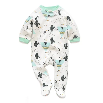 Baby Bodysuit, Baby Pyjamas with 2-way zipper (1)