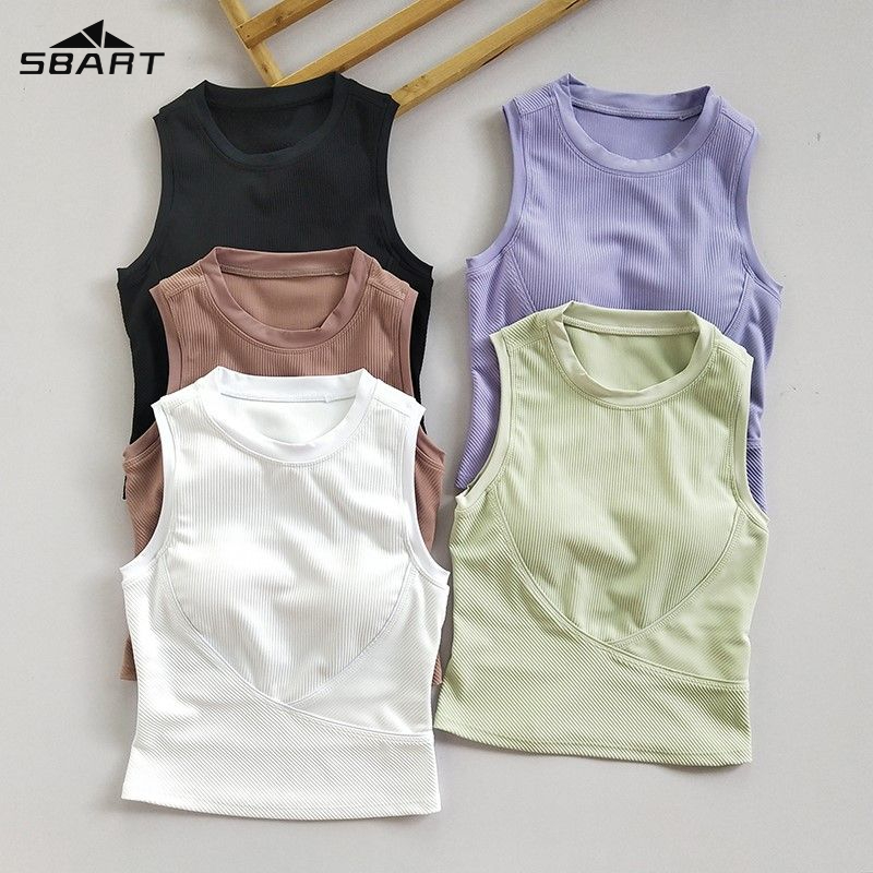 SBART Sports vest with chest pads, women's yoga underwear, running gym suit, sleeveless ราคา 70 บาท*ส่งฟรี
