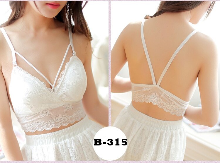 Ladybragi  B-315H สายเดี่ยวลูกไม้ เนื้อผ้าลูกไม้นิ่ม ใส่สบาย