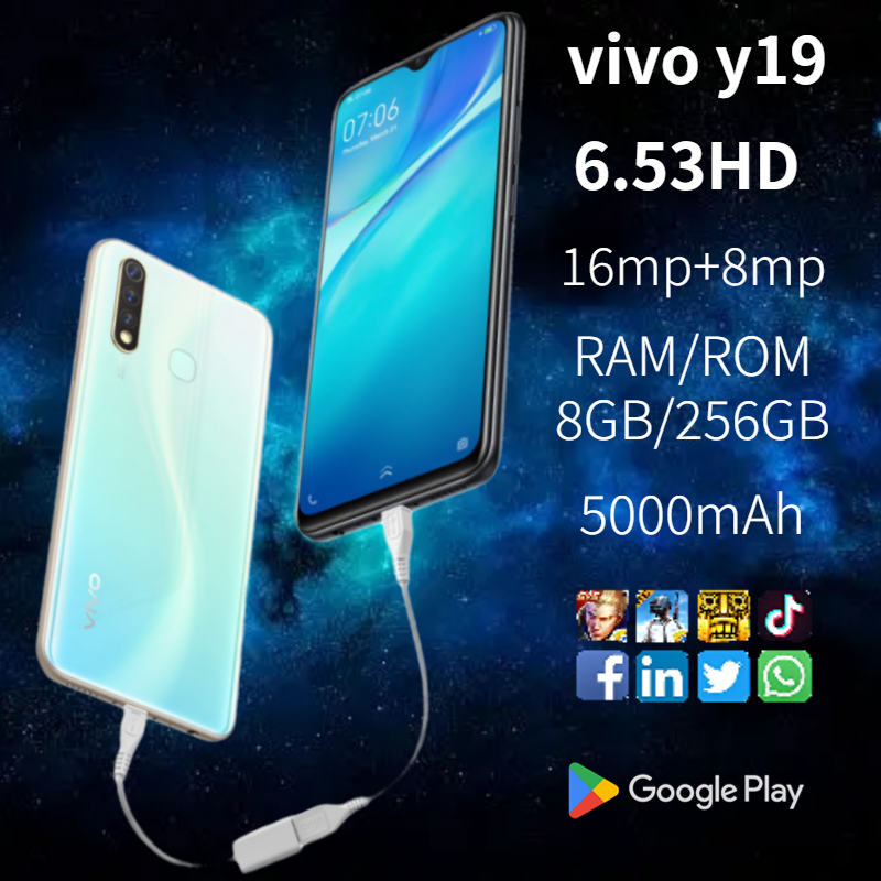 Vivo Y19 8GB RAM, 256GB ROM Smartphone with 1year Warranty Thailand