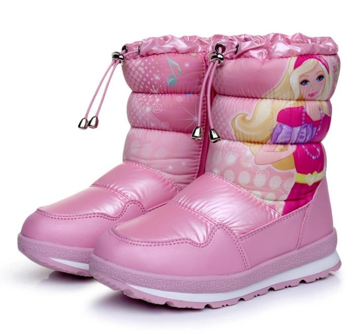 ((กันน้ำซึมพร้อมลุยหิมะ)) รองเท้าบูทกันหนาวเด็กผู้หญิง  รองเท้าบูทลุยหิมะ Snow Boots บู๊ทกันหนาวเด็กหญิง บูทกันหนาวเจ้าหญิง (Size 26)