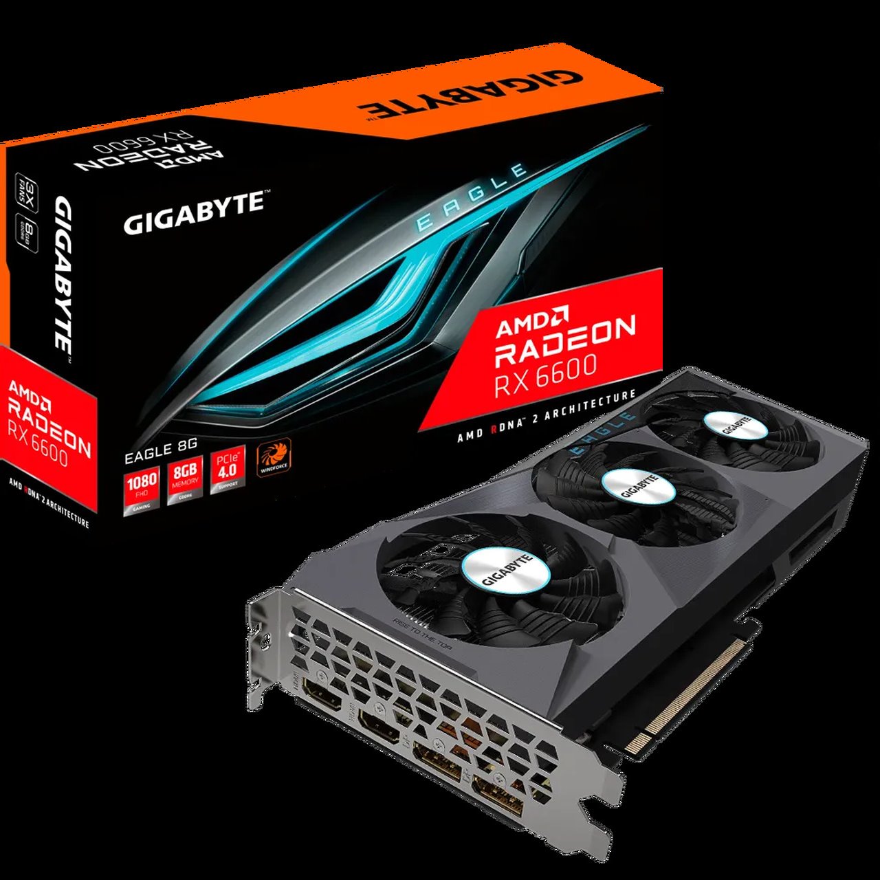Gigabyte Graphics Card, 3-Year Full Warranty, Amd Gpu Vga Gigabyte Amd Radeon Rx 6600 Eagle - 8Gb Gddr6, 3-Year Warranty, Radon Rx 6600 Eagle - 8Gb ราคา 11,900 บาท*ส่งฟรี