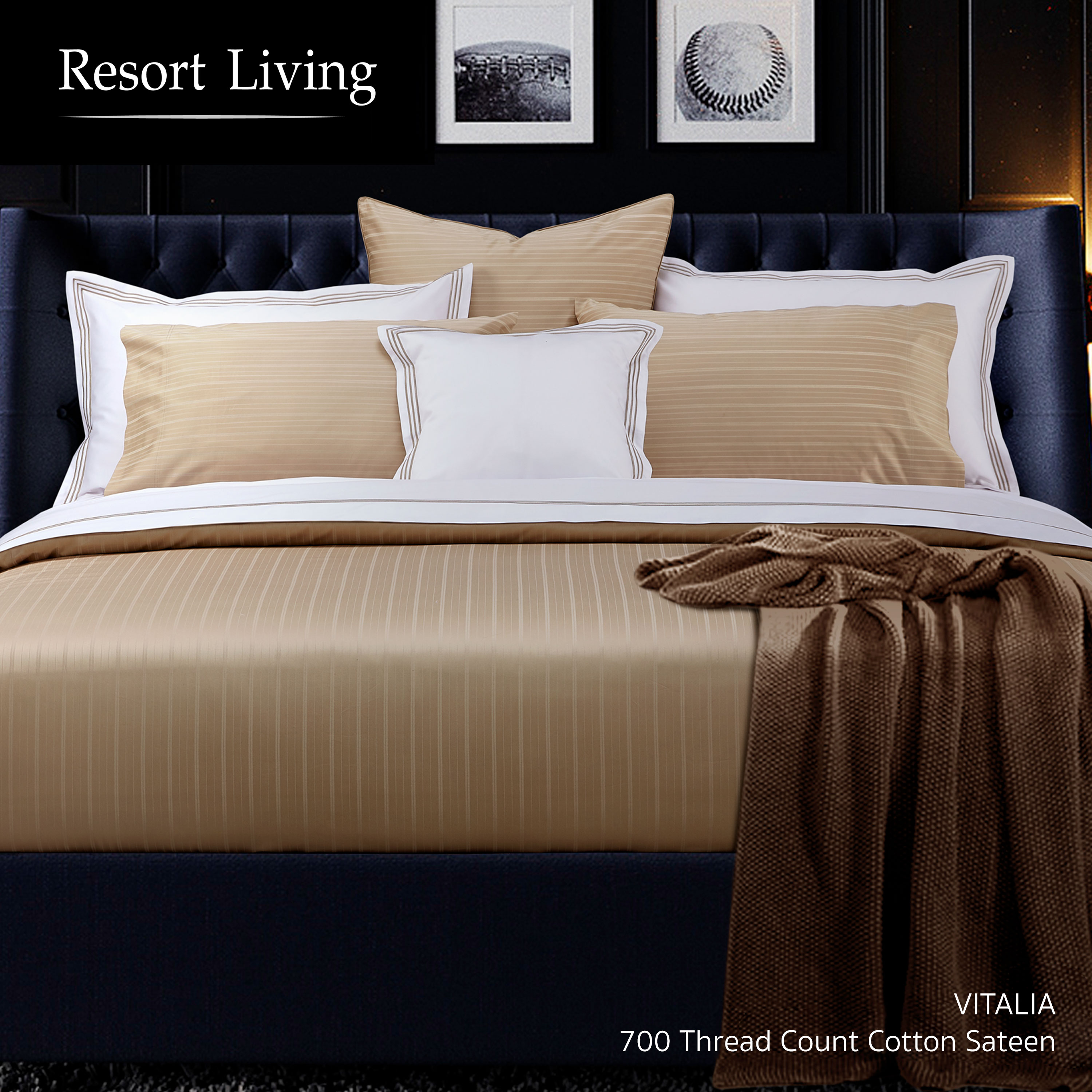 SANTAS HOME ผ้าปูที่นอนแบบรัดมุม รุ่น Vitalia Cotton Sateen ทอ 700 เส้นด้าย ราคา 3,375 บาท*ส่งฟรี