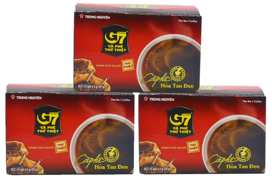 โปรโมชั่น G7 กาแฟดำพร้อมชง ทั้งหมด 3 กล่อง ราคาพิเศษ !! กาแฟ G7 Coffee กาแฟ เวียดนาม กาแฟดำ ขนาด 1 กล่อง บรรจุ 15 ซอง ซองละ 2 กรัม