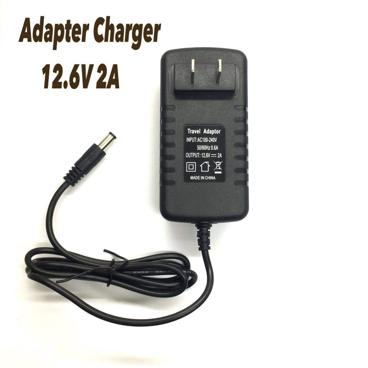 ที่ชาร์จ adapter Charger  แบตเตอรี่ลิเทียม 12.6 V 2A มีไฟ LED 5.5x2.1 มม