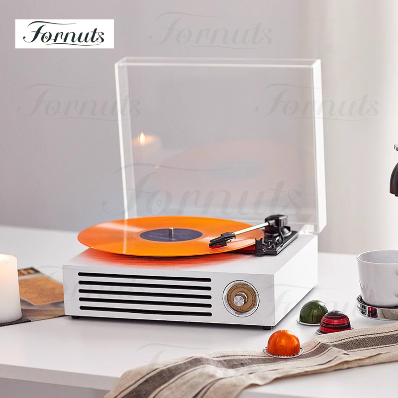 Fornuts Multifunctional Music Turntable with Bluetooth Speaker Vinyl Player for 7/10/12inch Vinyl Record Gramophone Knob LP Phonograph Record Player ราคา 2,190 บาท*ส่งฟรี