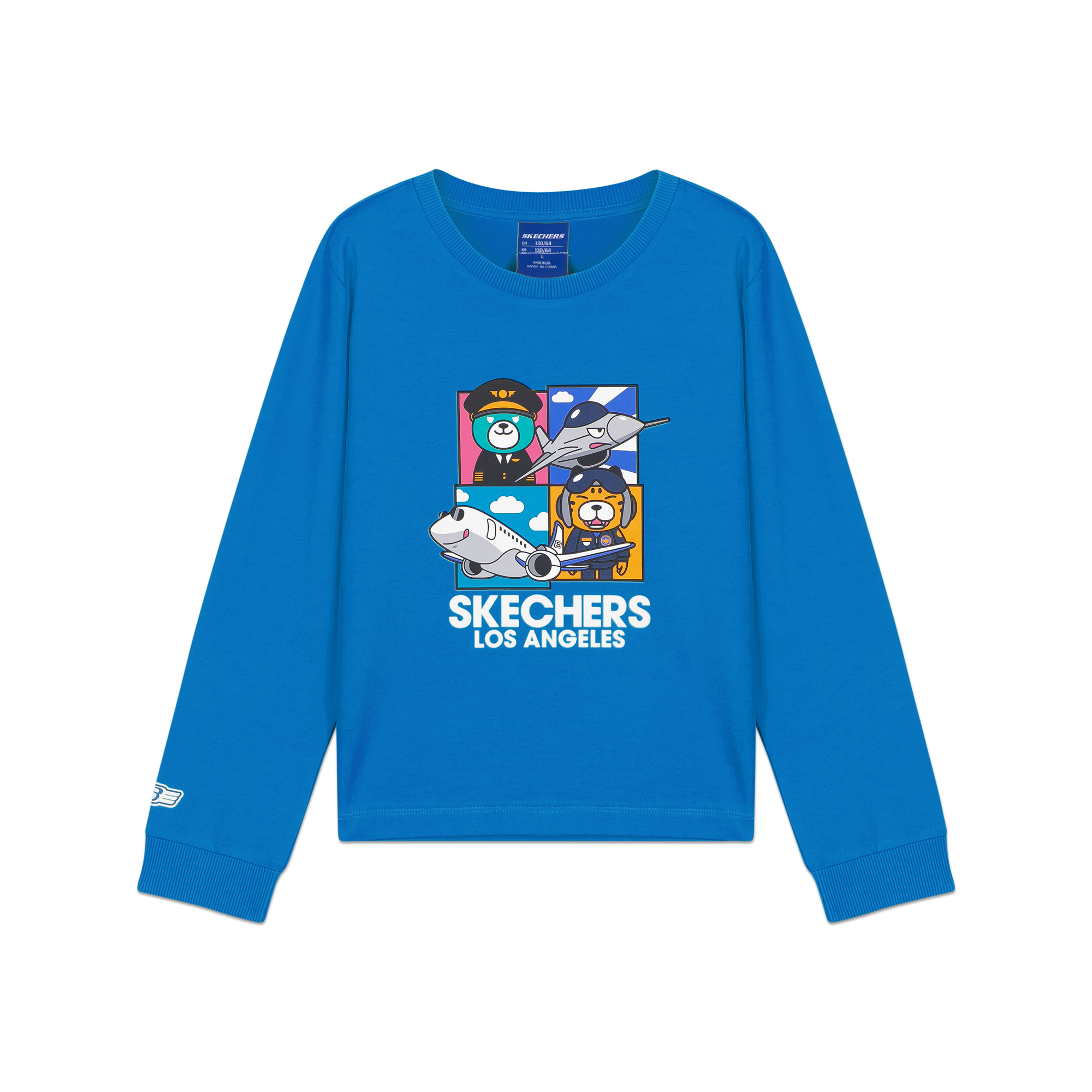 Skechers สเก็ตเชอร์ส เสื้อยืดแขนยาว เด็กผู้ชาย Long Sleeve Tee - L420B049-00JZ