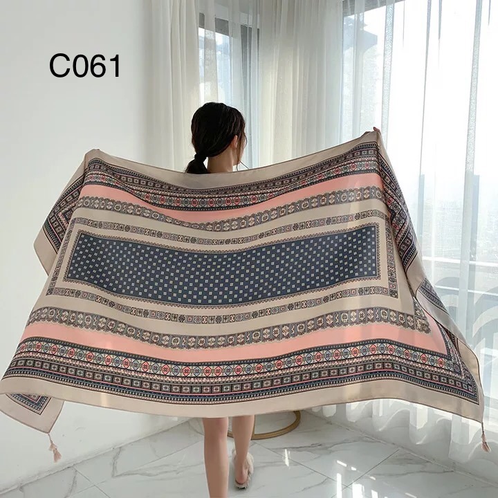 ผ้าพันคอ scarf&shawl scarvesผ้าคลุมไหล่ สไตล์โบฮีเมียน #ผ้าหนา กันแด51-80ด กันลม