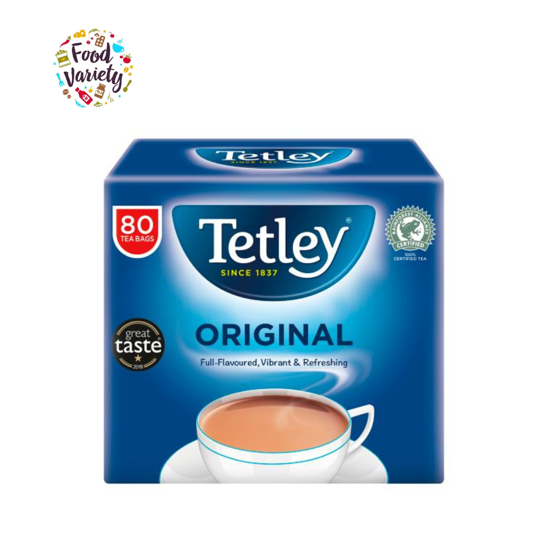 Tetley Original 80 Tea Bags 250g เท็ตเล่ ออริจินอล ชาดำ 80 ถุง 250กรัม