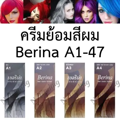 เบอริน่า ครีมย้อมผม / Berina Hair Color Cream ปริมาณสุทธิ 60 กรัม