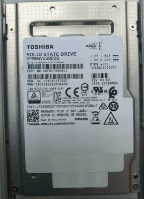Toshiba 800GB SSD SAS 12Gb/s 2.5 Mix use Enterprise DELL HPE Lenovo compatible