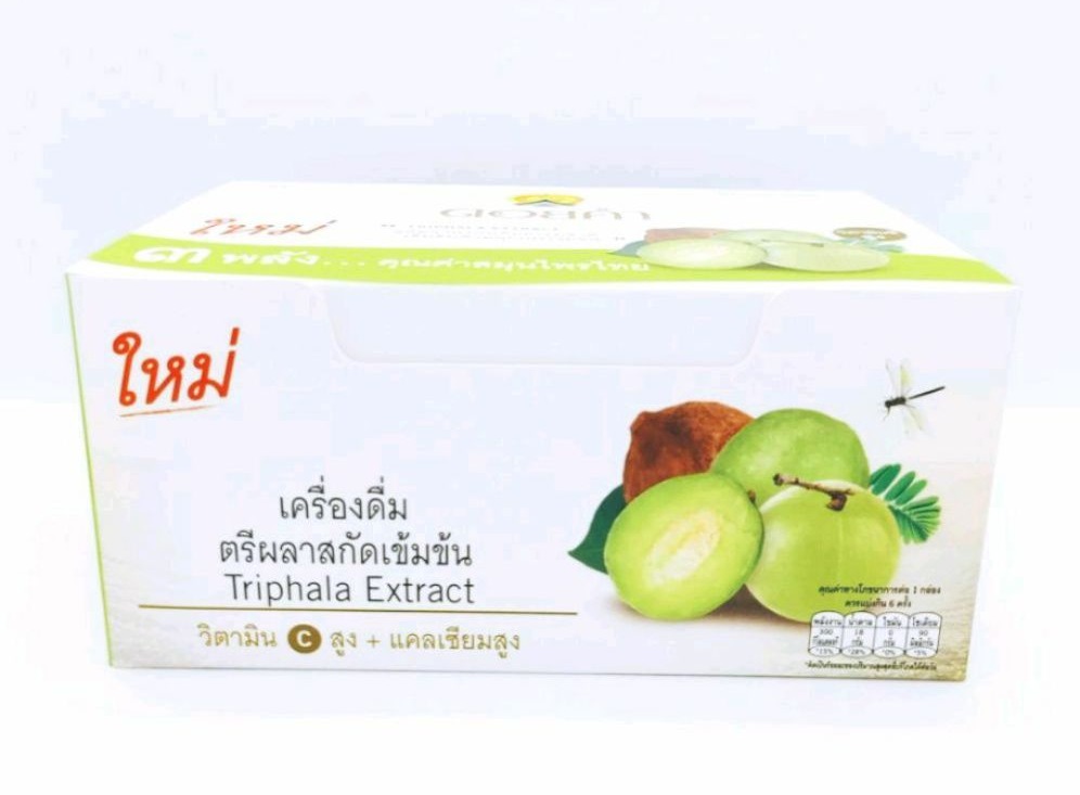 เครื่องดื่มตรีผลาสกัดเข้มข้น (Triphala Extract) (แบบกล่องมี 6 ขวดภายใน)