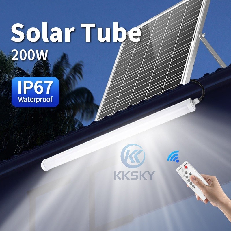 Kksky Long Tube Solar Cell Light, Solar Cell Light, Waterproof for Outdoor Use, Lightning Protection, Adjustable 360 ° Suitable for Various Locations, Bright, Easy to Use, Durable. ราคา 299 บาท*ส่งฟรี