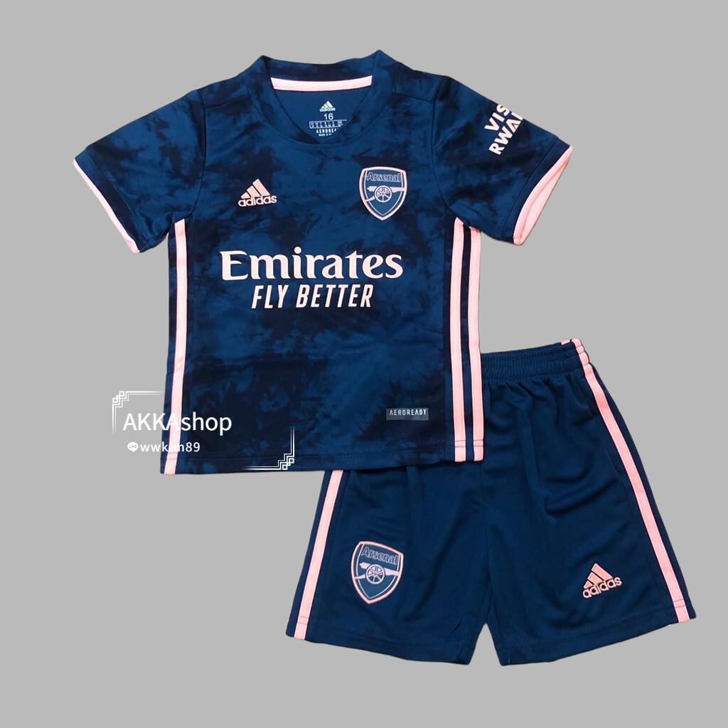 ชุดกีฬาเด็ก (เสื้อ + กางเกงขายาว) Arsenal Away 20-21 ชุดฟุตบอลเด็กสินค้าเกรด AAA ใส่สบายรับประกันคุณภาพ