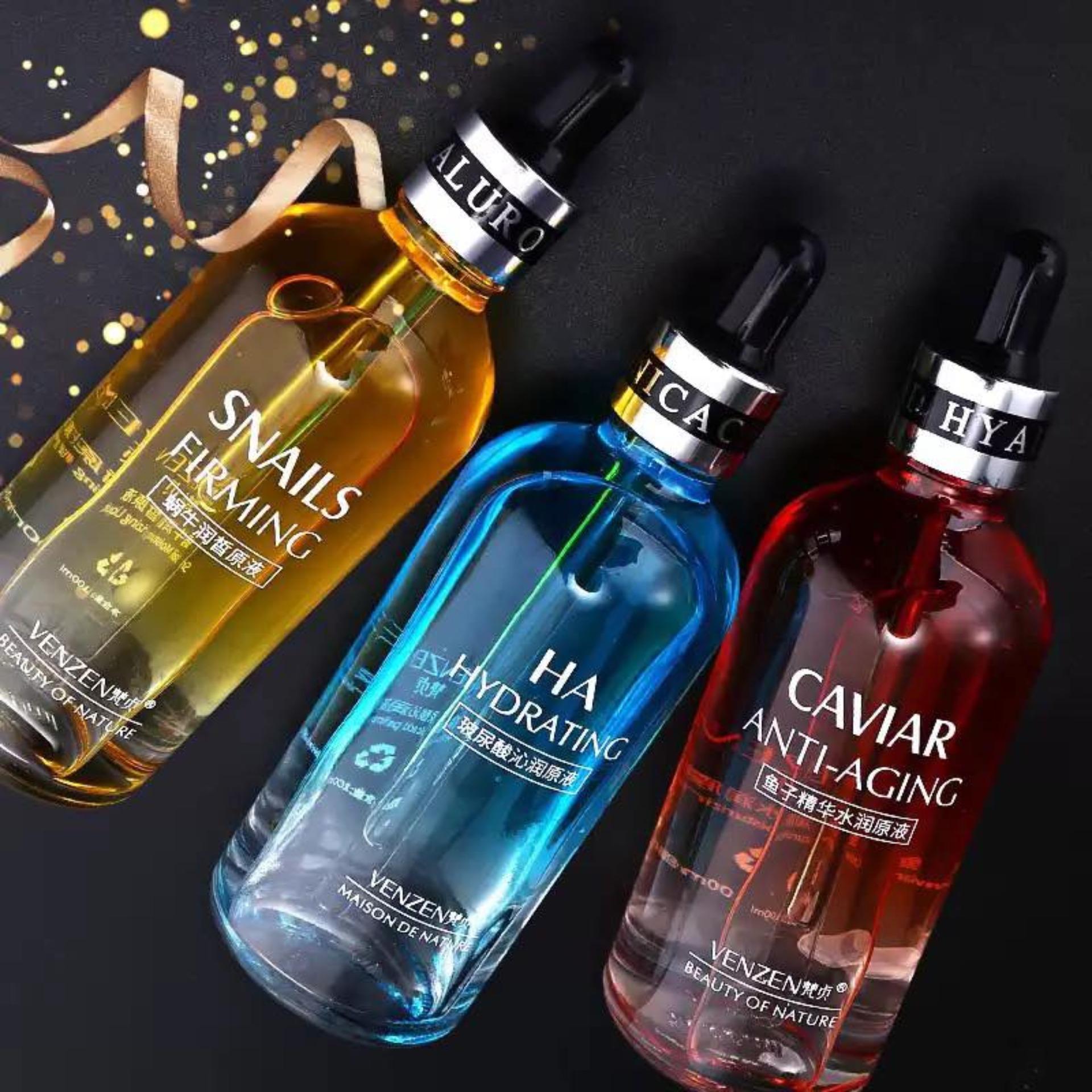 **เซรั่มขายดีอันดับ1** เซรั่ม 3 สูตร VENZEN 100 ml. สูตรคาเวียร์ CAVIAR(ขวดส้ม)+ ไฮยา HA(ขวดน้ำเงิน)+ สเนลSNAIL(ขวดเหลือง) ครบ 3 สูตร ราคาสุดคุ้ม