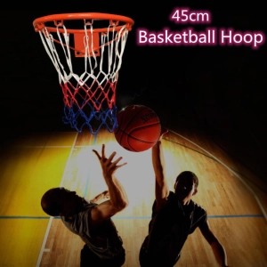 สินค้า Basketball Hoop ห่วงบาสเกตบอล แขวนติดผนังขอบโลหะ ขนาด 45 Cm รุ่น ห่วงบาสเกตบอลแขวนติดผนังขอบโลหะเป้าหมายกำไรสุทธิสินค้ากีฬา 45ซม Basketball Hoop โครงโลหะติดผนัง(รวมเฉพาะขอบและสุทธิ)