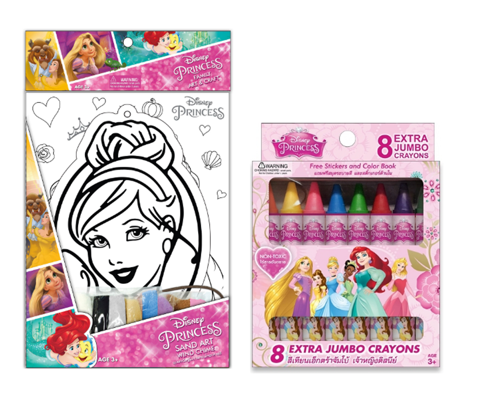 ดิสนีย์ พริ้นเซส ชุดระบายสีเสริมทักษะเจ้าหญิงดิสนีย์ Disney Princess ColoringSet & 8Extra Crayons (DIY-SAW/PS+EXJ008-PS)