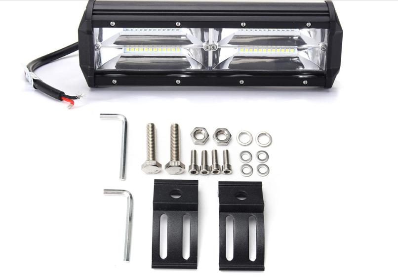 NEW Super Bright !! ไฟสปอร์ตไลท์รถยนต์ ไฟหน้ารถ ไฟท้าย 144W 12V-24V รุ่น LED COMBO BEAM 8D สว่างมากกกกกว่าเดิม *เเสงกระจายเเละเเสงพุ่ง* สำหรับอะไหล่รถ อุปกรณ