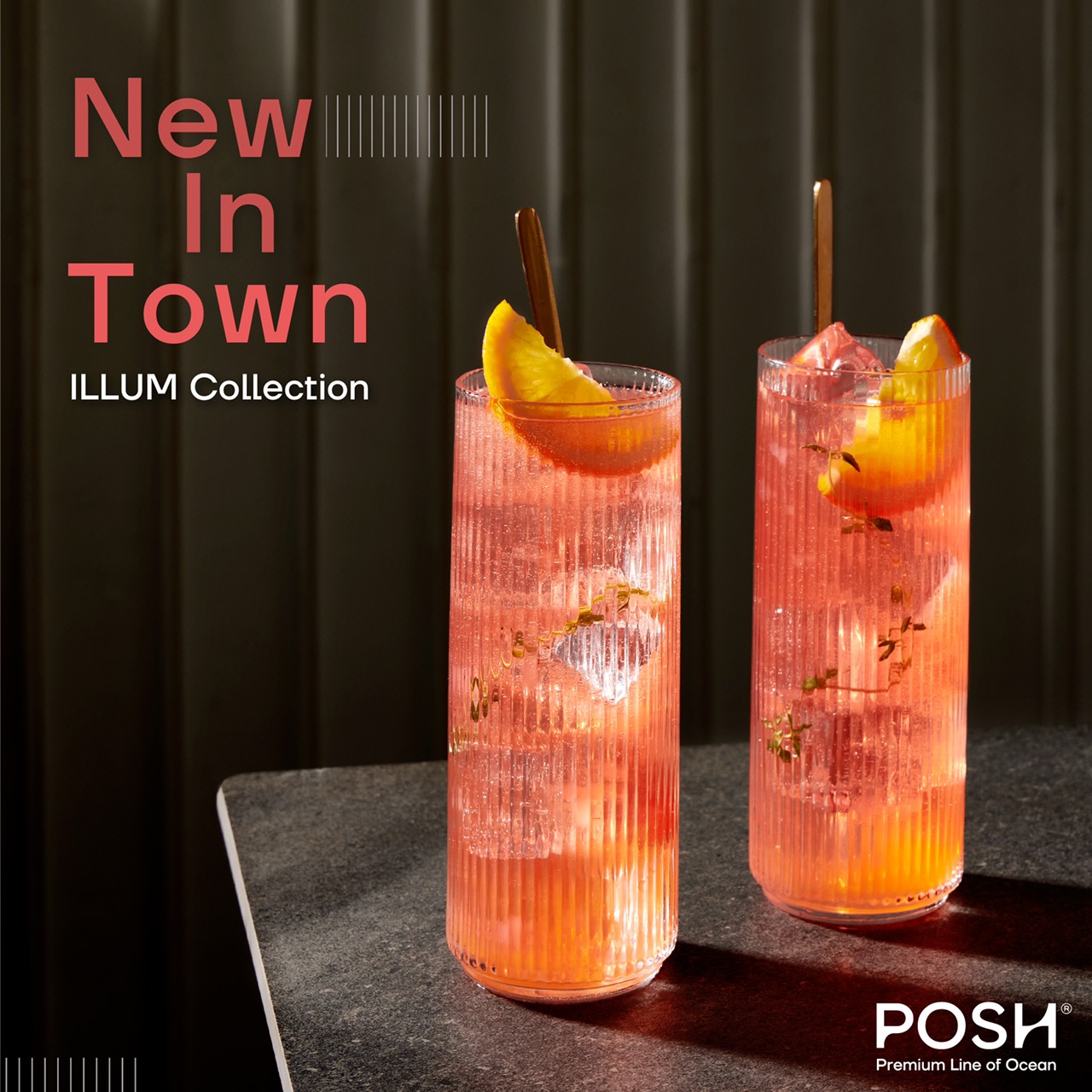 POSH แก้ว ILLUM Hi-ball 420 ml (Pack of 1 pieces) ราคา 244 บาท*ส่งฟรี
