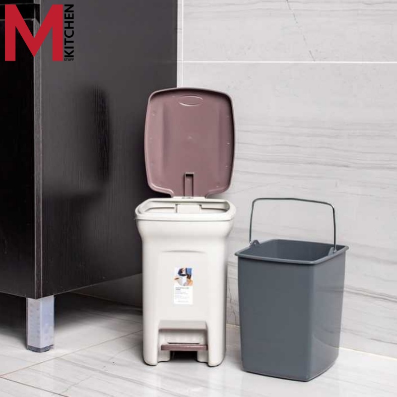 M KITCHEN ถังขยะ ถังขยะมีฝาปิด ถังขยะขนาดใหญ่ ถังขยะเหยียบ ถังขยะในครัว superlock ราคา 246 บาท*ส่งฟรี