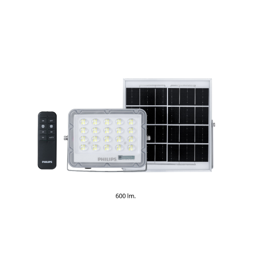 Philips Lighting Solar โคมไฟสาดโซลาร์BVC010 แผงโมโน สาย5m ฟรีรีโมท รุ่นใหม่ โชว์Battery Level มี16ตัวเลือก