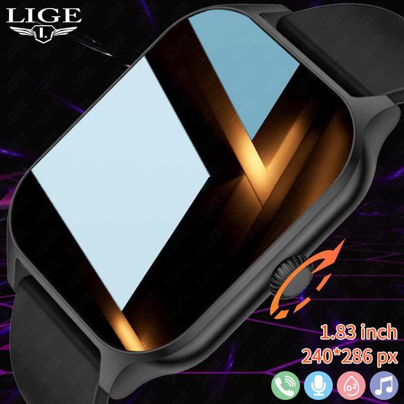 LIGE 2023 Smart Watch Men and Women Custom Watch Face Bluetooth Call Voice Assistant Waterproof Health Monitor Fitness Tracker ราคา 389 บาท*ส่งฟรี