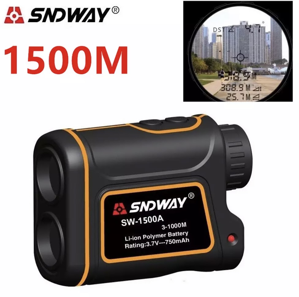 พร้อมส่ง SNDWAY รุ่น SW-1500A เครื่องวัดระยะนาโนเลเซอร์ กอล์ฟ กล้องโทรทรรศน์ Rangefinder ระยะทาง