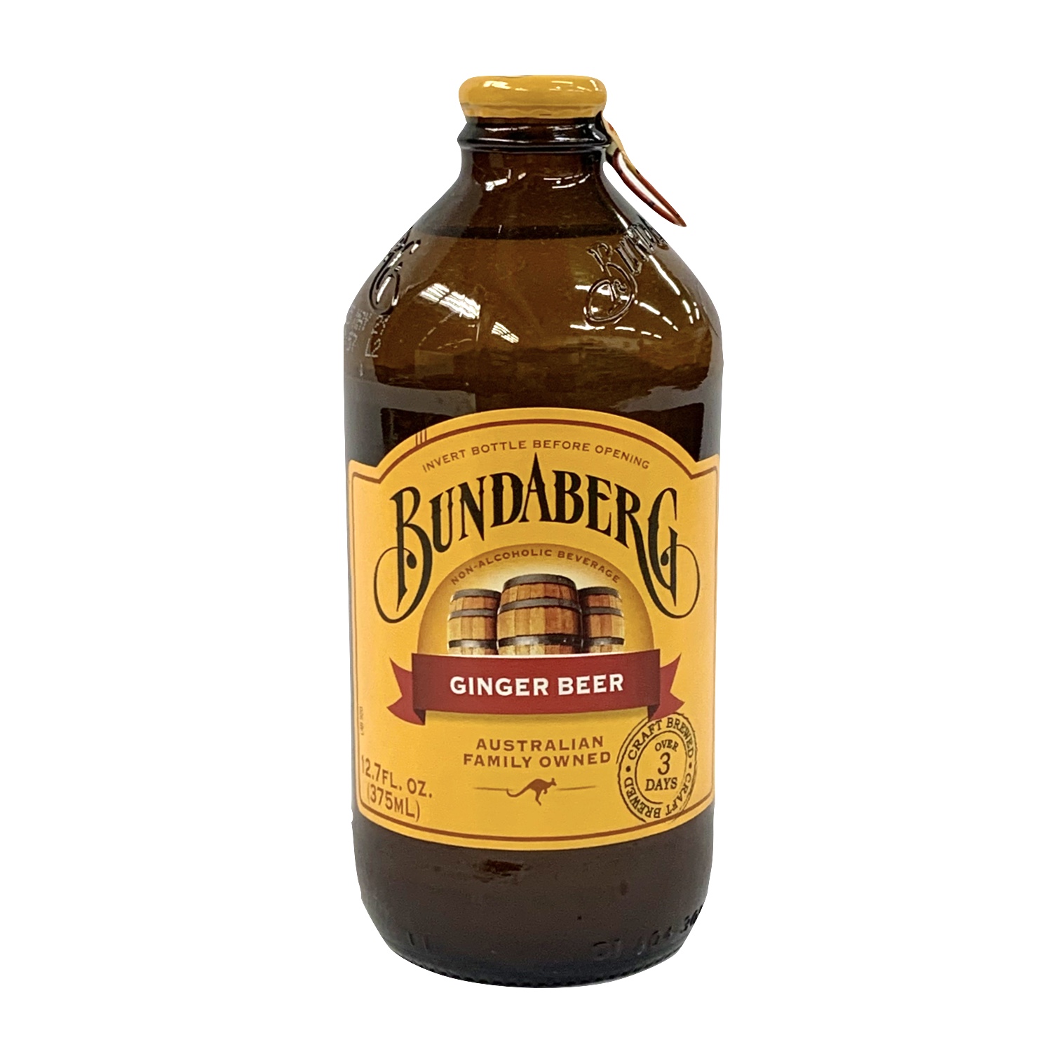 Bundaberg Ginger Beer 375ml.( เครื่องดื่มรสน้ำขิงอัดก๊าซ )