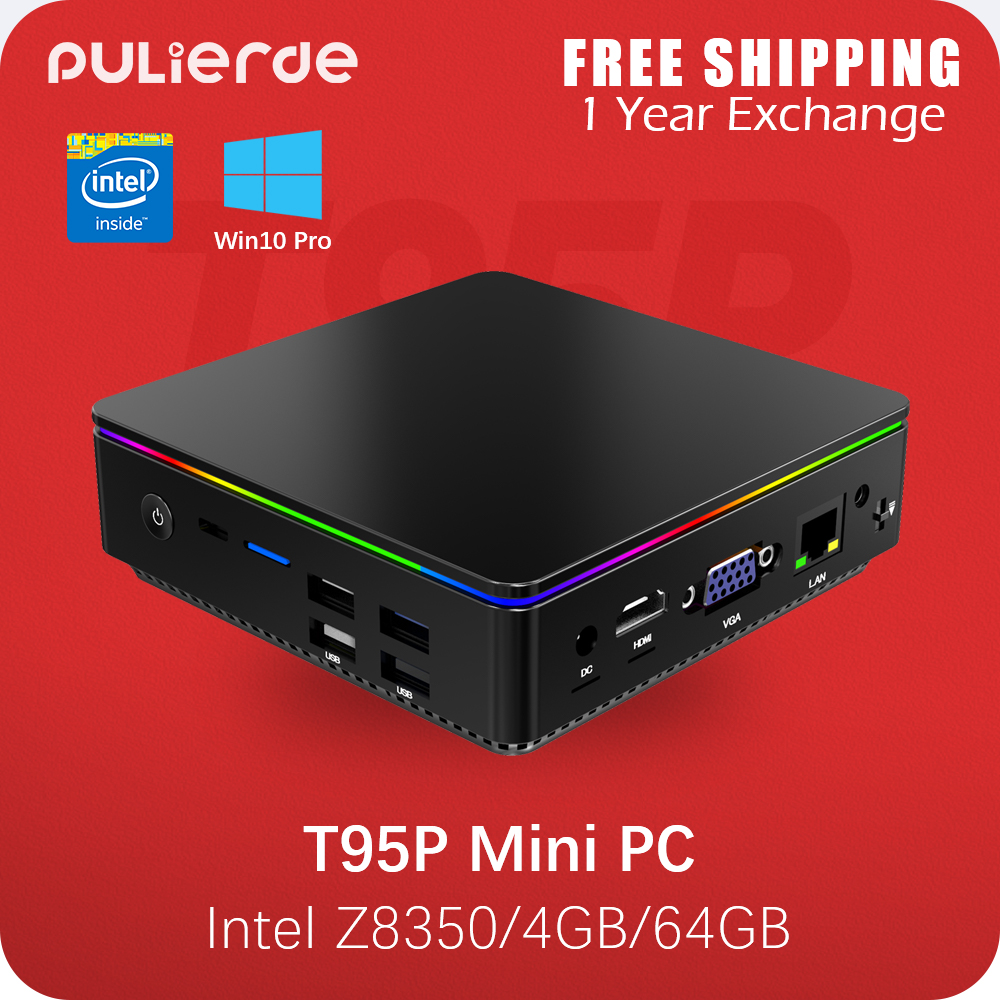 T95P Mini PC มินิพีซี Windows 10 Pro Intel x5-Z8350 4 กิกะไบต์ + 64GB eMMC HTPC 2.4 กรัม / 5 กรัม WiFi บลูทู ธ Fanless มินิคอมพิวเตอร์ HDMI + VGA เอาท์พุท Pulierde ราคา 3,691 บาท*ส่งฟรี