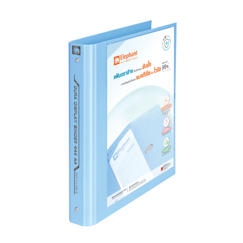 Elephant แฟ้มห่วง 3 ห่วง แฟ้มโชว์เอกสาร A4 รุ่น 444 สีพาสเทล – จำนวน 1 เล่ม