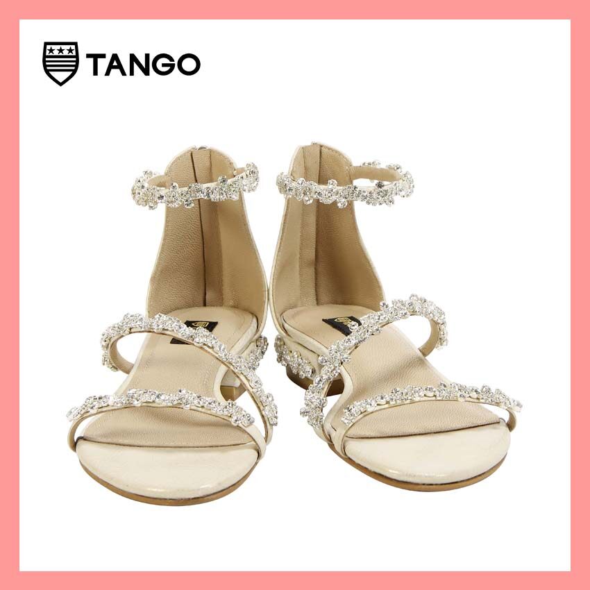 TANGO รองเท้าแฟชั่นสตรีรุ่น BLINGBLING-A2รองเท้าเพชร คริสตัล รองเท้าหนังแท้
