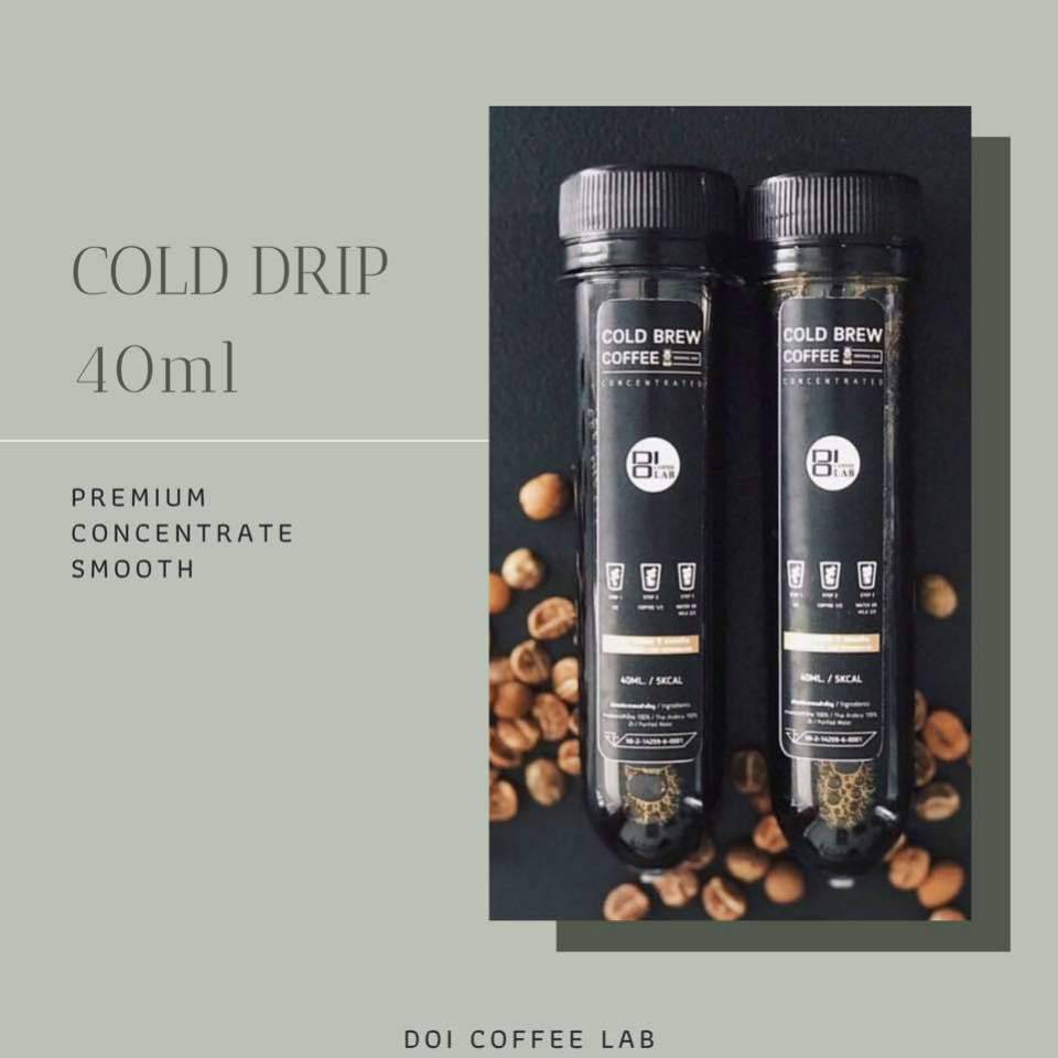 Cold Brew (Doi coffee) 40ml.x10pcs กาแฟสกัดเย็นพร้อมทาน #ไม่ต้องบด #ไม่ต้องกรอง #หอมกรุ่นจากกาแฟแท้ๆพกพาสะดวก