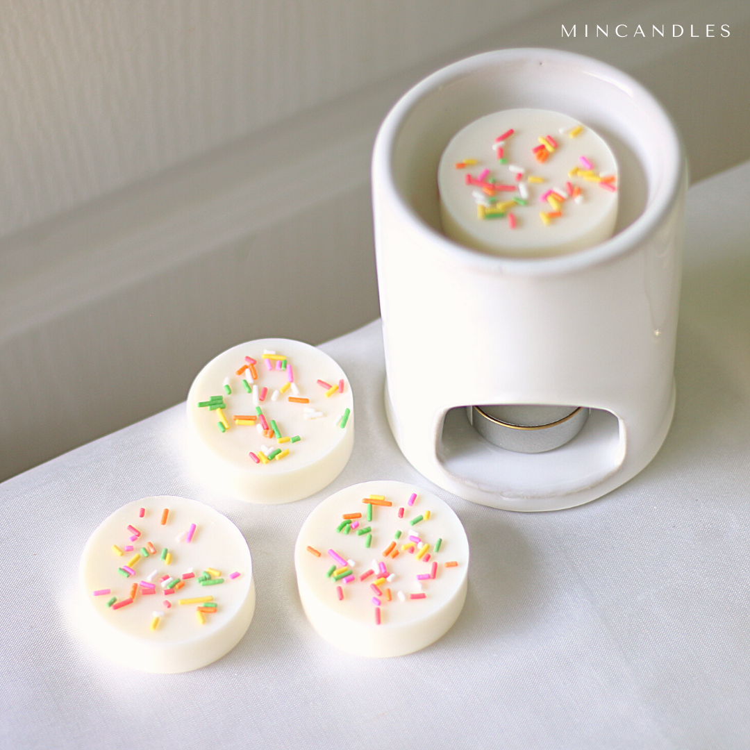 Wax Melt เทียนละลาย ไขหอมละลาย ไขละลายแต่งหน้าด้วยเกล็ดน้ำตาล สำหรับเตาอโรม่า 1 ชิ้น 30 g