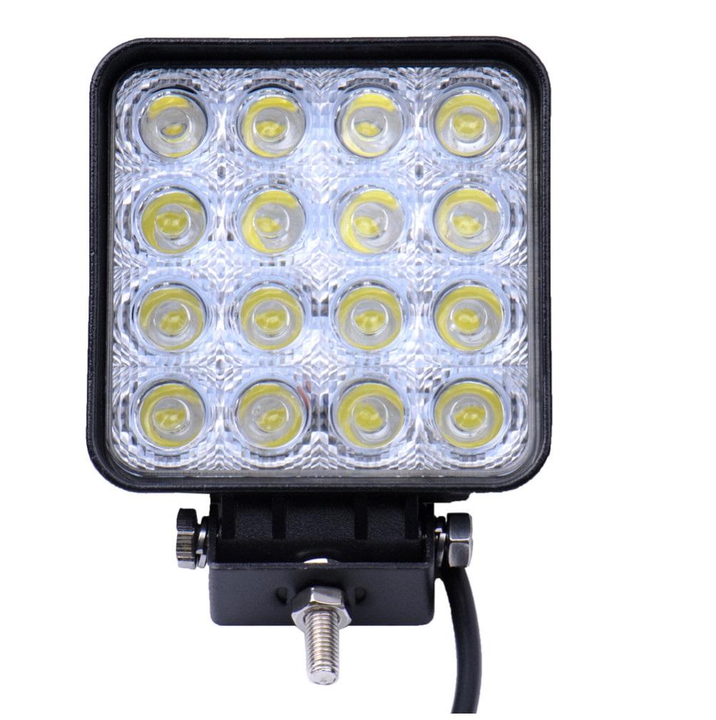 ไฟสปอร์ตไลท์ ไฟรถยนต์ 48W เเสงเหลือง Yellow เเสงสว่างเเละเเสงพุ่งเเละกระจาย ไฟหน้ารถ ไฟท้าย ไฟรถมอเตอร์ไซต์ สำหรับรถยนต์ รถจักรยานยนต์ รถมอเตอร์ไซต์ รถไถ รถตู้ รถบรรทุก รถสิบล้อ เรือ บิ๊กไบค์ ATV 12V - 24V งานพรีเมี่ยม จำนวน 1 ชิ้น