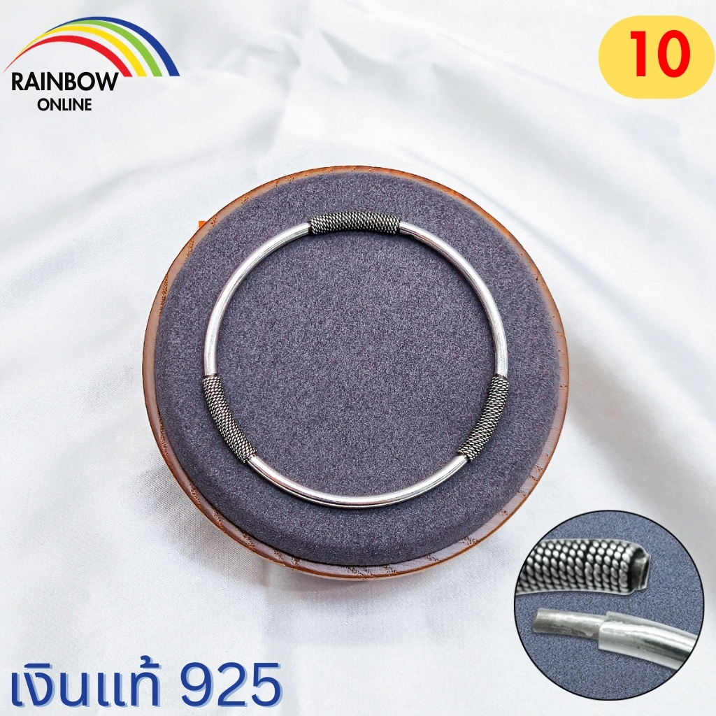 Rainbow Silver:กำไลเงินแท้925 ลายฉลุบาหลีลงดำ ลายดอกมะพร้าว หนา2.5มิล แบบเปิดได้ใส่ง่าย มีวีดีโอการใส่ งานคนไทยทำ A011