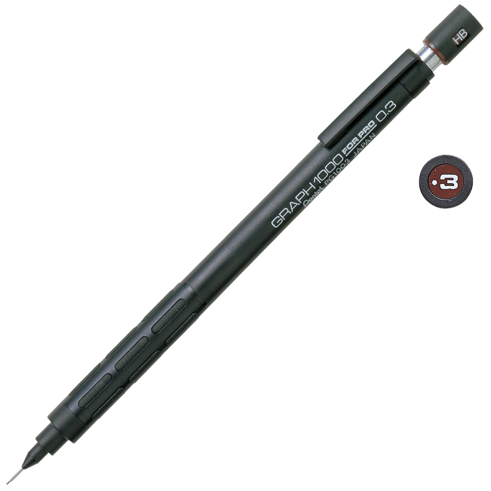 Pentel GRAPH 1000 ดินสอกด เพื่อการเขียนแบบ และการใช้งานทั่วไป ขนาด 0.3 0.5 และ 0.7 PG