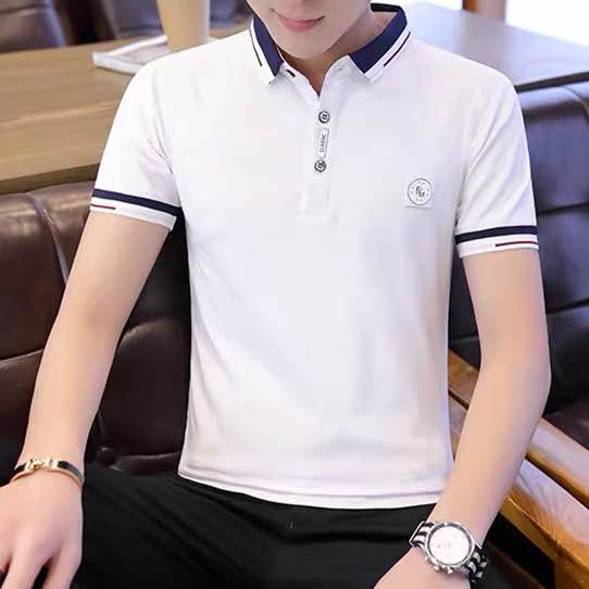 เสื้อยืดคอปกแขนสันShort Sleeve POLO shirts For Men 100%cotton