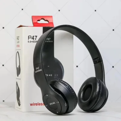 หูฟังบลูทูธ ไร้สาย P47 Bluetooth Headphone Stereo ใส่เมมได้ คุยโรทศัพท์ รับสายสนทนา