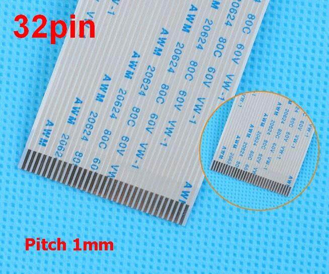 สายแพร Pitch 1.0mm ยาว 20cm TYPE-A Flexible Flat Cable สายแพ FFC 4pin,6pin,8pin,10pin,12pin,14pin,16pin,18pin, 20pin, 22pin,24pin,26pin,28pin,30pin,32pin,34pin AWM