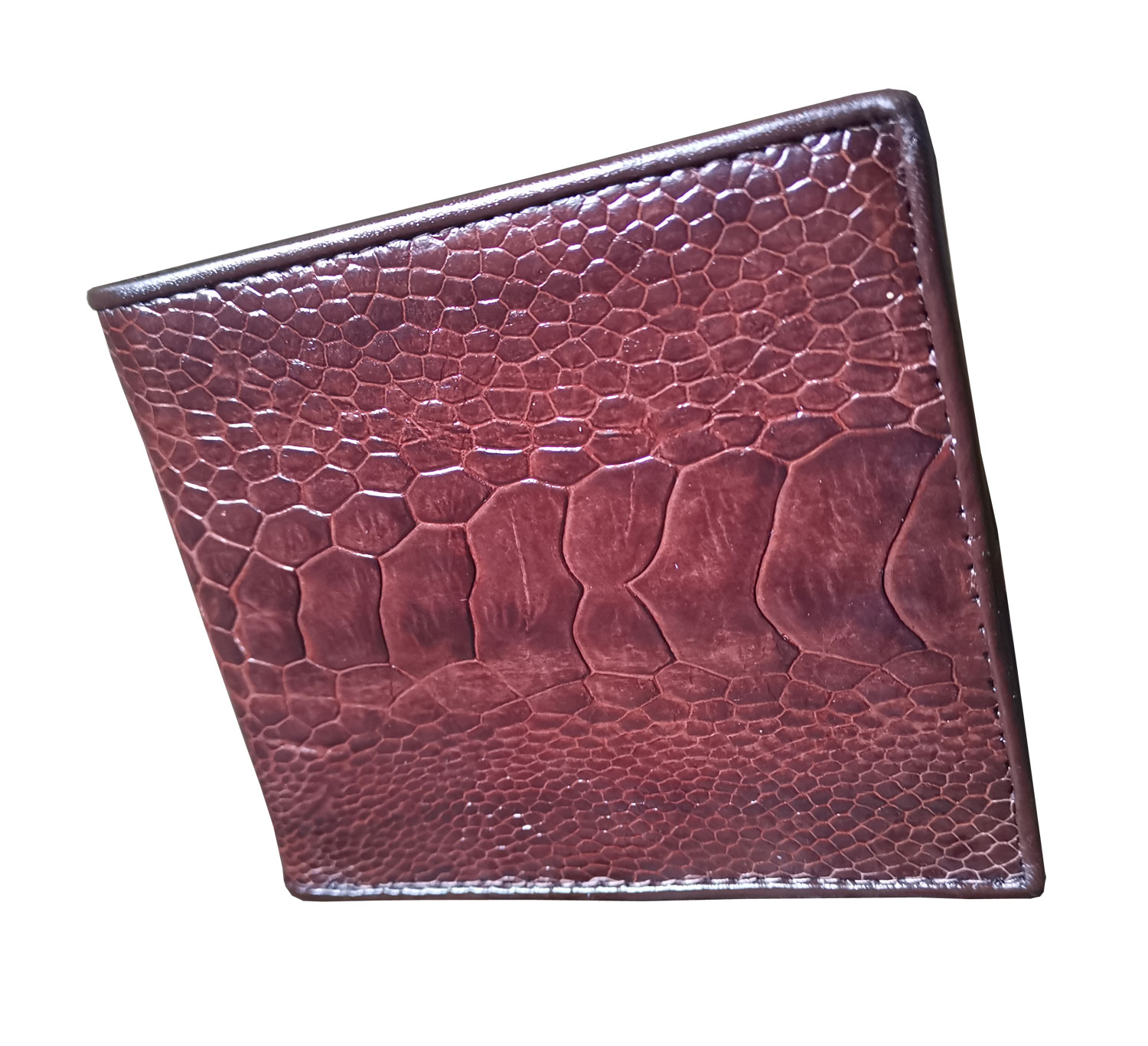 หนังแท้ของแท้ ต้องที่ร้านMaxamDesign unisex Genuine Ostrich กระเป๋าสตางค์แบบ 2 พับ เป็นหนังเเข้ง เเละเข่าของนกกระจอกเทศ ราคา 1,355 บาท*ส่งฟรี