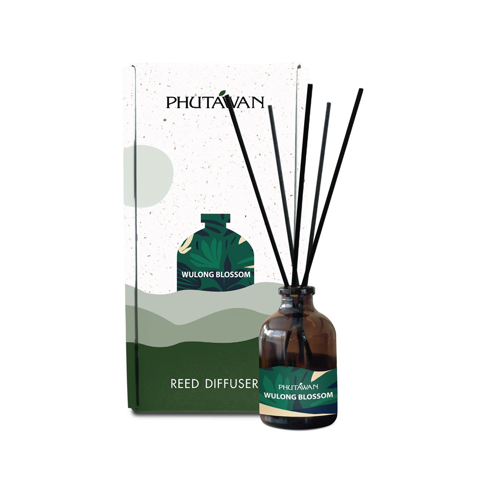 Phutawan Reed Diffuser ภูตะวัน ก้านไม้หอมปรับอากาศขนาด100 ml ใช้งานได้ประมาณ 2 เดือน (แบบรวมทุกกลิ่น)