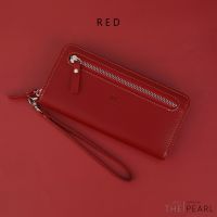 Louis Montini (The Pearl) กระเป๋าสตางค์ผู้หญิงหนังแท้ กระเป๋าซิปรอบหนังวัว Zip-around wallet WL14