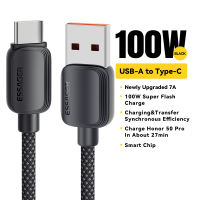 Essager 7A USB to Type C สายเคเบิ้ล100W สายชาร์จความไวสูงสายชาร์จสำหรับ Samsung สมาร์โฟน Xiaomi Oneplus สายชาร์จ Realme