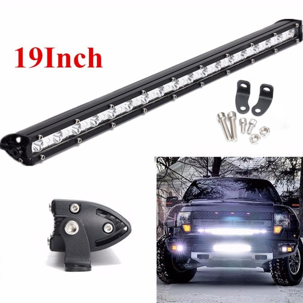 LED Light Bar ไฟรถยนต์ 54 W บาร์ยาว 19 นิ้ว ทรงตรง ไฟหน้ารถ ไฟท้าย สำหรับอะไหล่รถ อุปกรณ์รถยนต์ รถสิบล้อ รถบรรทุก รถ Jeep ATV เรือประมง เรือยอชท์ รถบรรทุก รถสิบล้อ เเสงพุ่งสว่างมาก งานพรีเมี่ยม เเสงขาว 12V-24V จำนวน 1 ชิ้น
