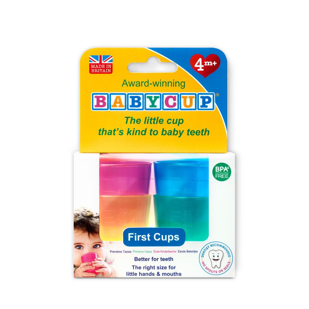 Babycup แก้วหัดดื่มสำหรับเด็ก (1 เซต 4 ใบ 4 สี)