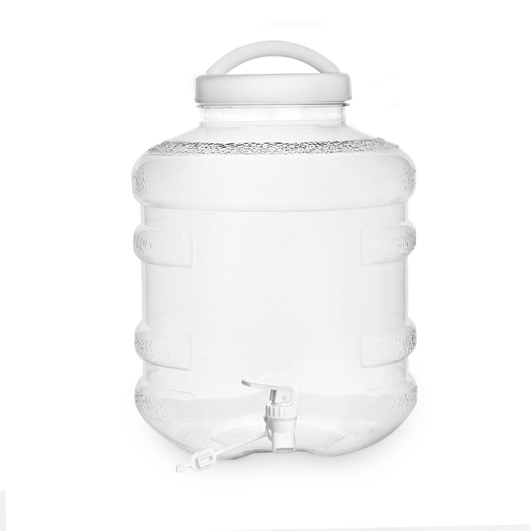 Yongling ถังน้ำดื่มพลาสติก PET ขนาด12ลิตร เกรด A มีก๊อกพร้อมหูหิ้ว สีใส ราคา 129 บาท*ส่งฟรี