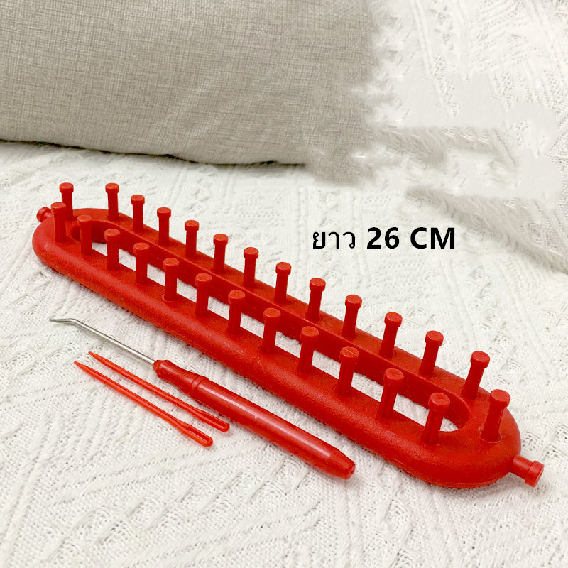 บล๊อกไม้ถักไหมพรมถักหมวกถักผ้าพันคออุปกรณ์ถักไหมพรมLoom Knitting