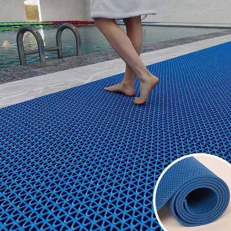 แผ่นปูพื้น PVC กันลื่น แบบหนา 5/6mm กว้าง 120CM สำหรับห้องน้ำ ห้องครัว ทำความสะอาดง่าย แผ่นยางกันลื่นทนทาน ไม่ลื่น ไฮควอลิตี้